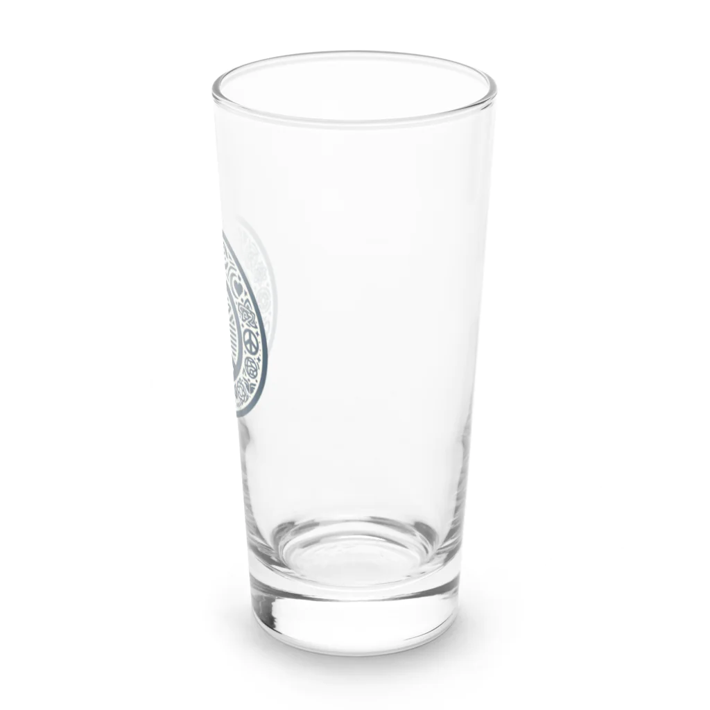 Golden-Cat358の世界平和 みんなの幸せ 素晴らしい世界 Long Sized Water Glass :right