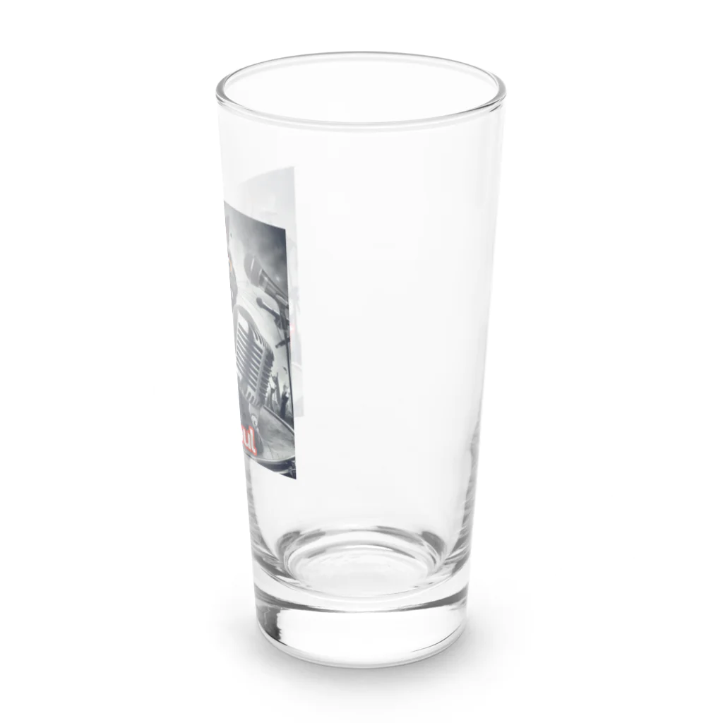 moriyama1981の歌を歌う黒猫 Long Sized Water Glass :right