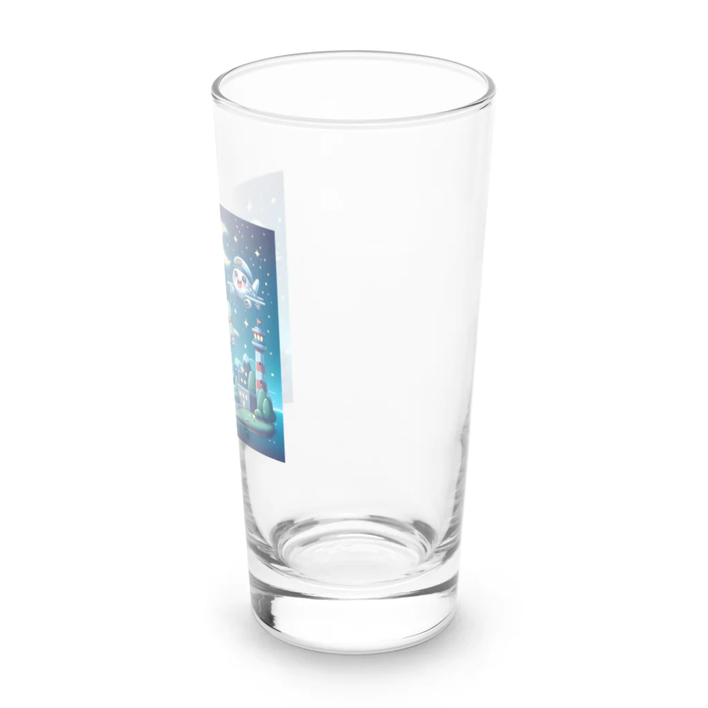 キャラクターズのキラキラ夜景飛行くん Long Sized Water Glass :right