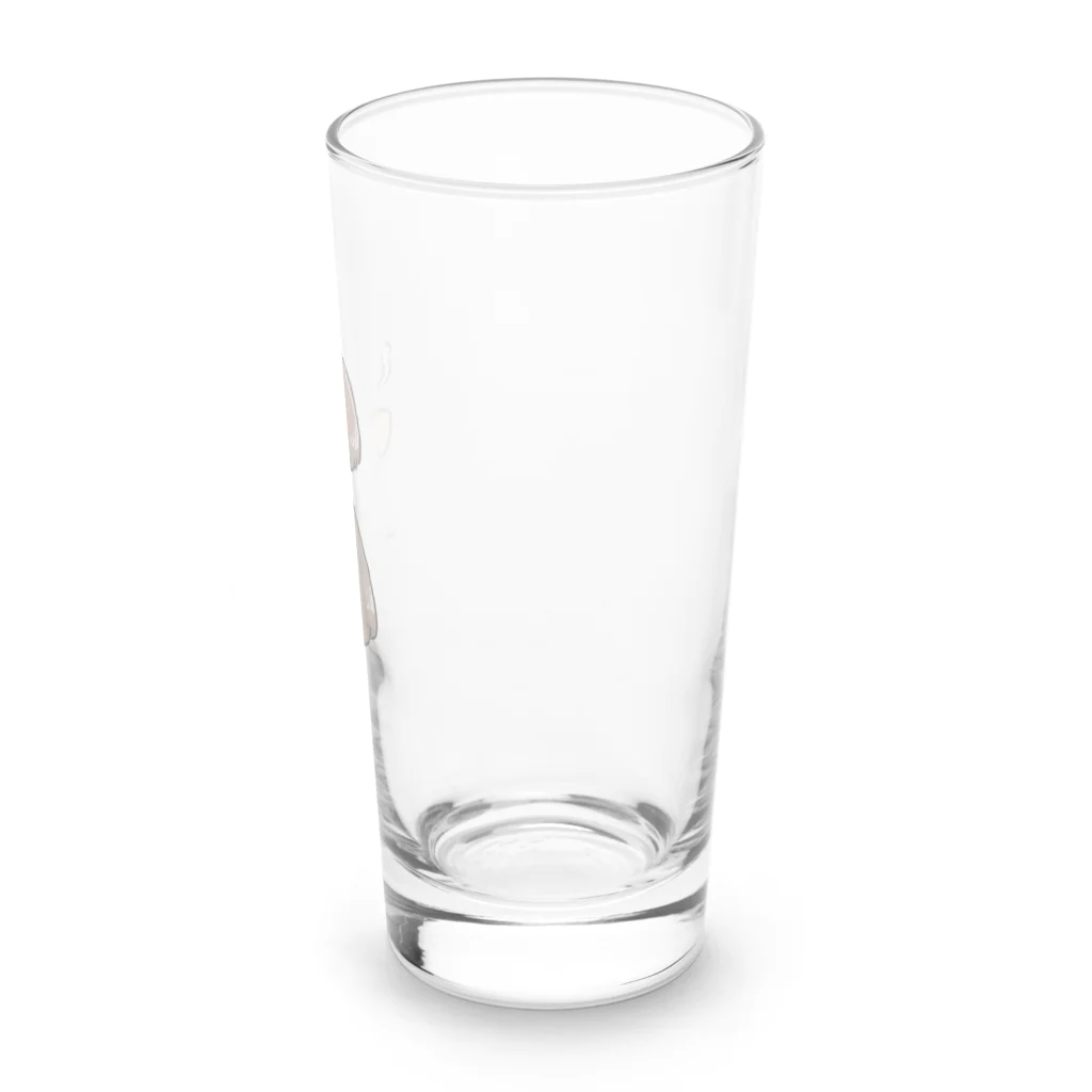 Sakikoのほっとひと息つく女の子　カフェ　ブラウン Long Sized Water Glass :right