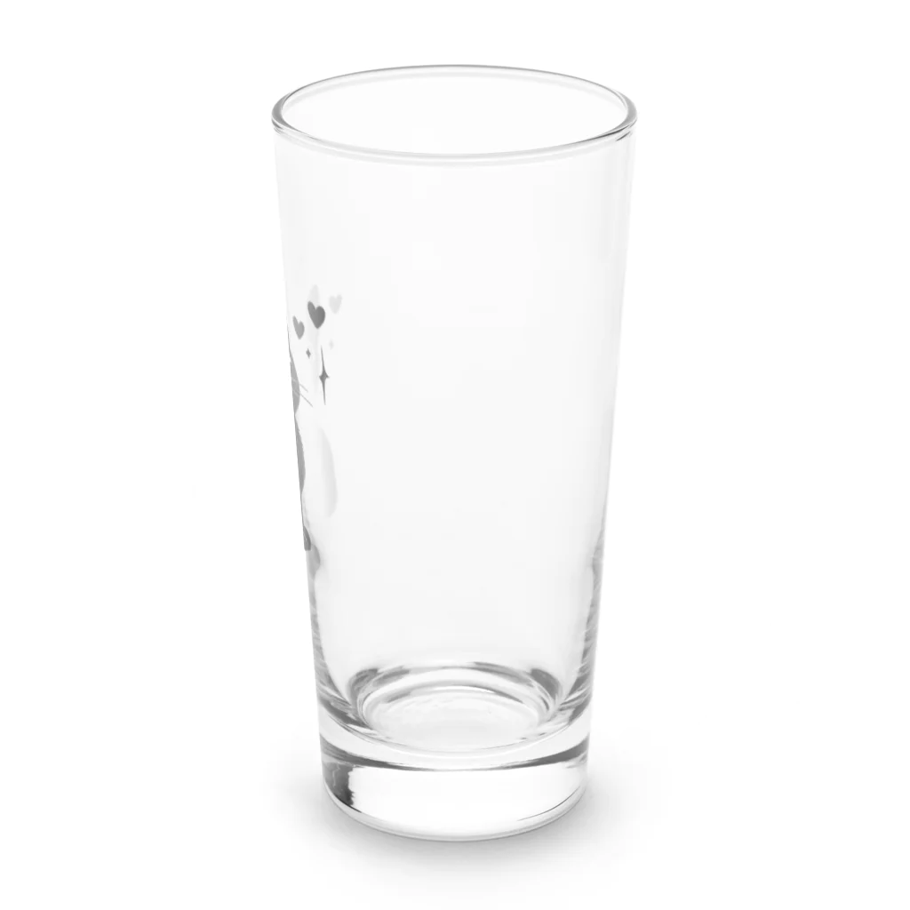 Mizuki・ASIA CATの黒猫ニャン・ポイント Long Sized Water Glass :right