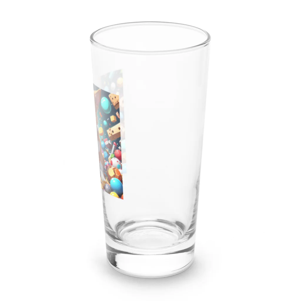 tomopan4575のはしゃぐわんちゃん Long Sized Water Glass :right