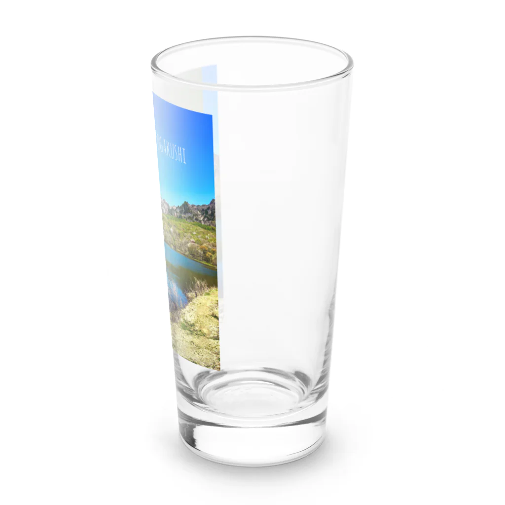 くしゃくしゃブルドッグの戸隠山_no1 Long Sized Water Glass :right