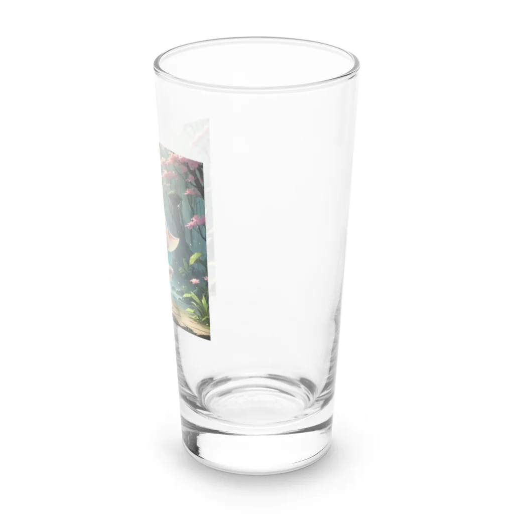 AI妖怪大図鑑のエイヒレ妖怪　炙りん坊 Long Sized Water Glass :right