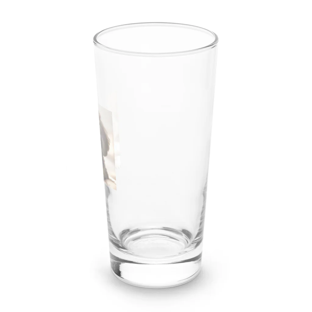 パパリスのふわふわ黒プーちゃん Long Sized Water Glass :right