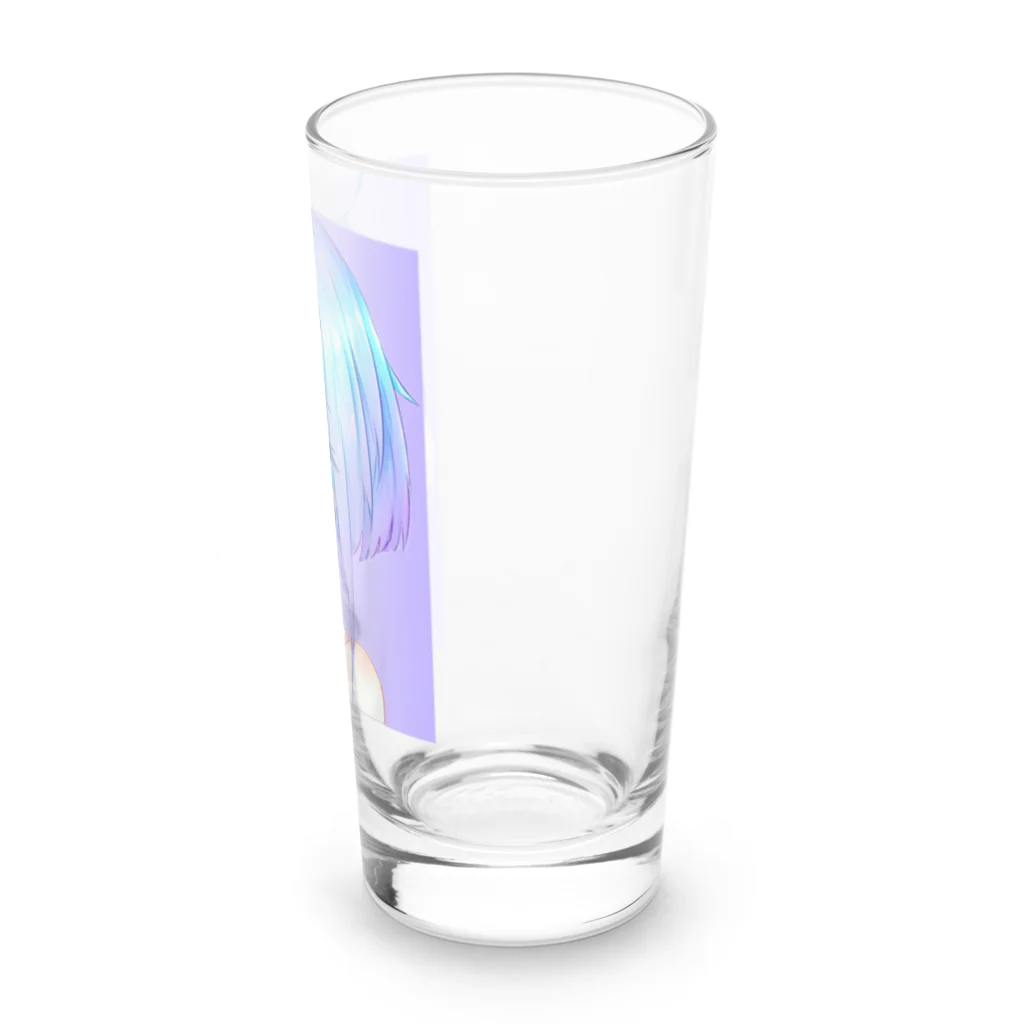 World_Teesのバブルガムを噛むアニメガール 日本の美学 アニメオタク Long Sized Water Glass :right