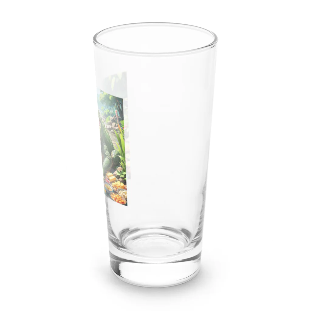 さぷの食べてるワニ Long Sized Water Glass :right