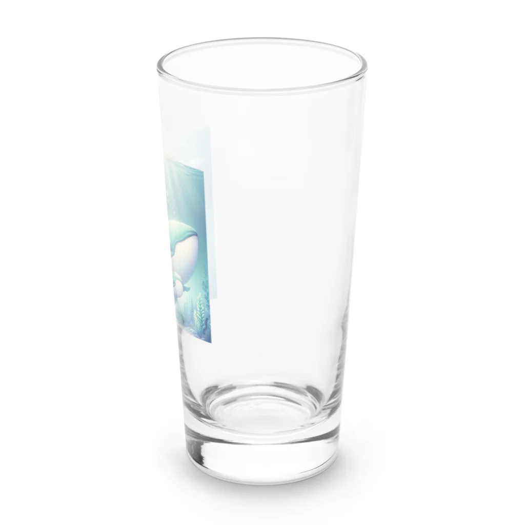 わくわく海の雑貨屋のほのぼのクジラの親子 Long Sized Water Glass :right