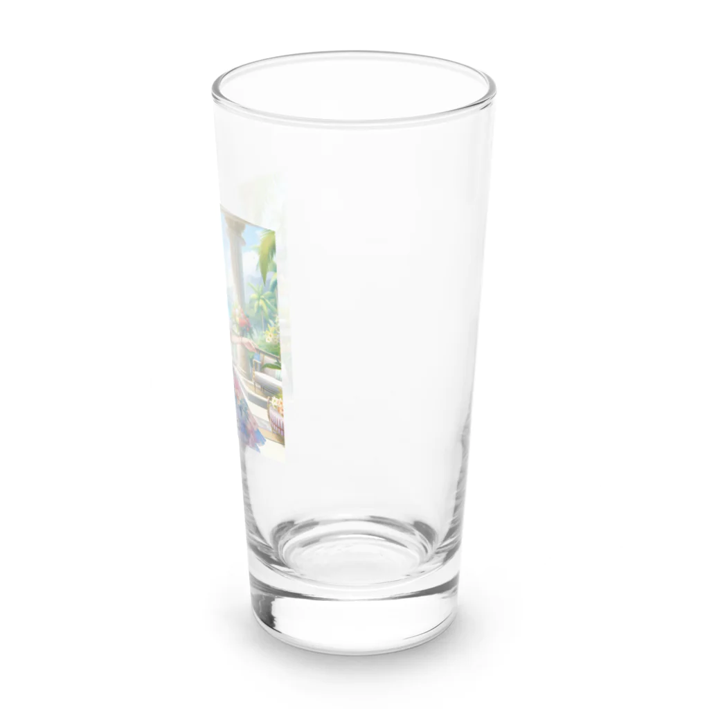 かるるんショップの夏と南国と休日と Long Sized Water Glass :right