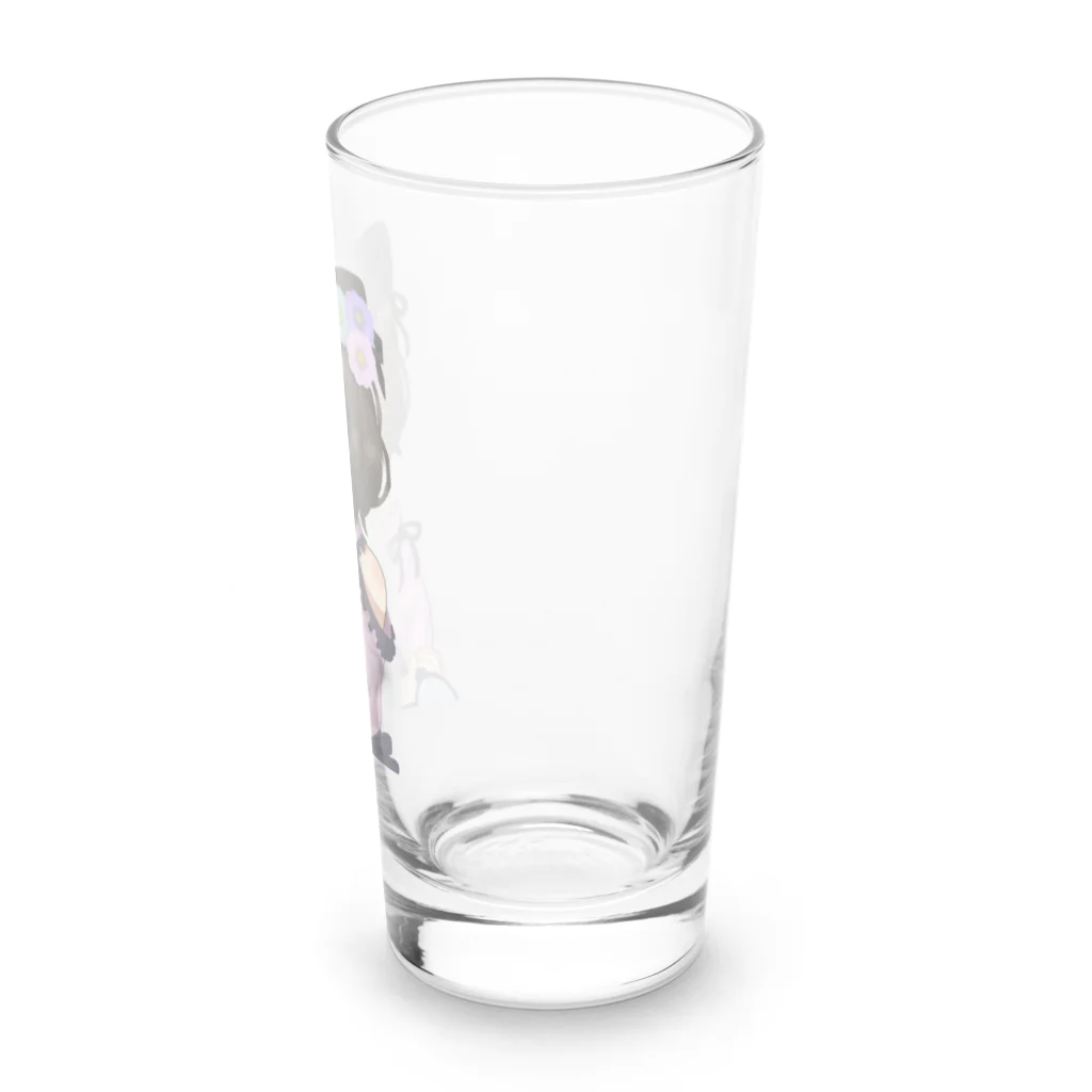 おもち。もちふわのメイク中 Long Sized Water Glass :right