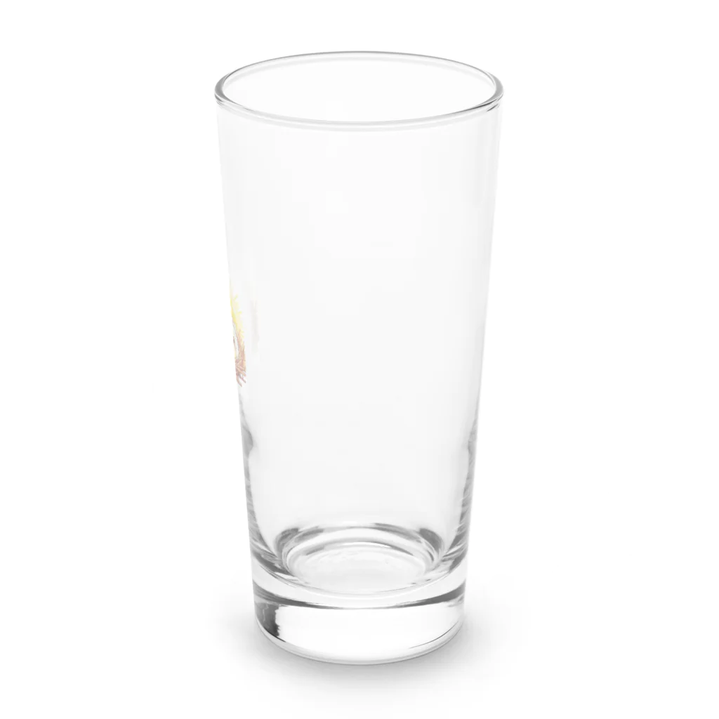 Leicafeのセキセイひな2羽のグッズ Long Sized Water Glass :right