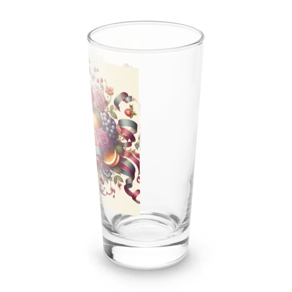 まんまるちゃんの薔薇とフルーツのSweetな香り Long Sized Water Glass :right