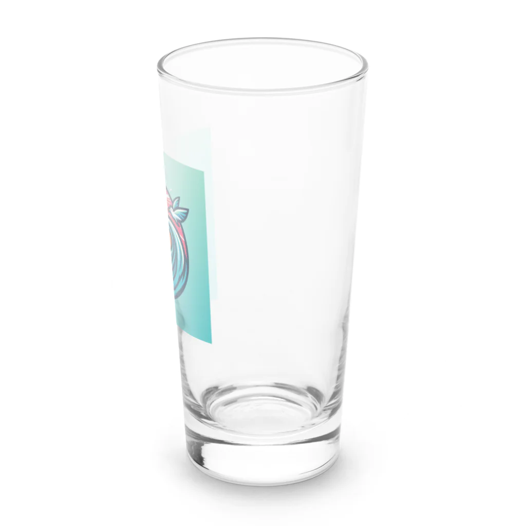 ノアSHOPの波乗り好きにピッタリな可愛いサーフィンロゴ♪ Long Sized Water Glass :right