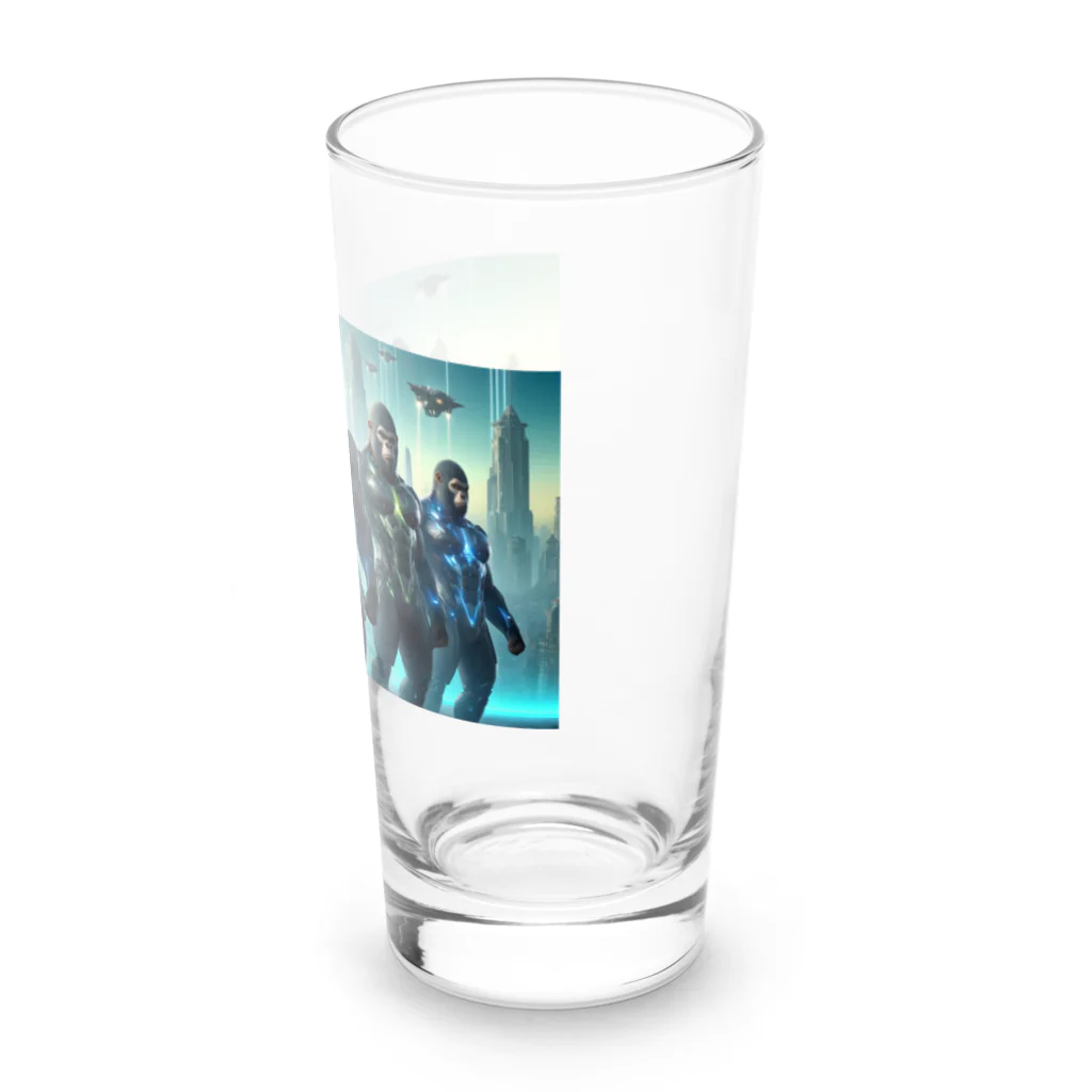 Animal_hero-457_AsukaYamamotoの未来のヒーローに変身したゴリラ Long Sized Water Glass :right