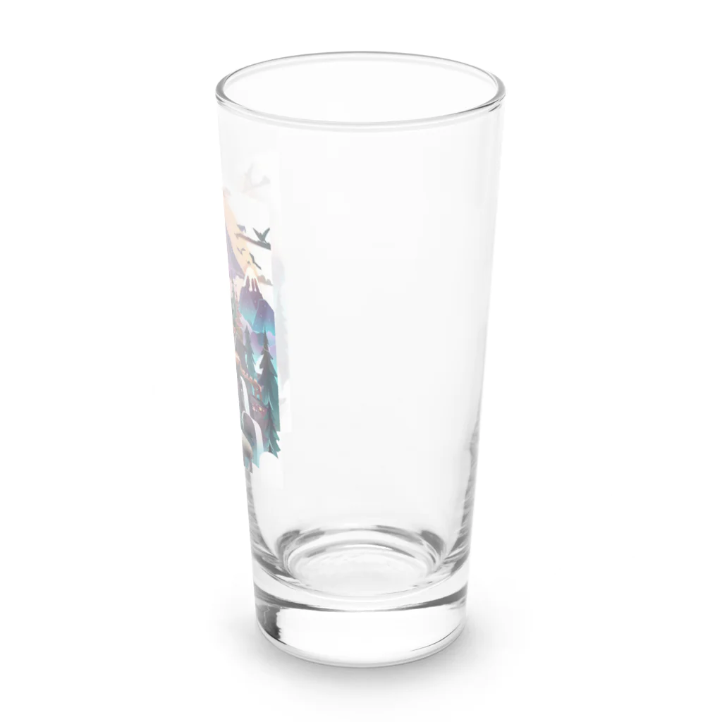 シロクマペンギンの神秘の山 Long Sized Water Glass :right