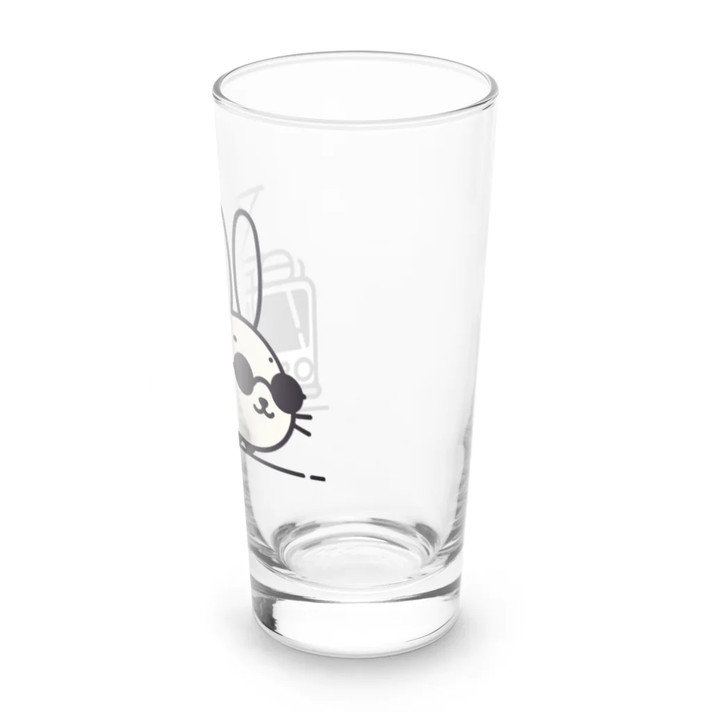 BOSATUの電車に乗ったうさぎ Long Sized Water Glass :right