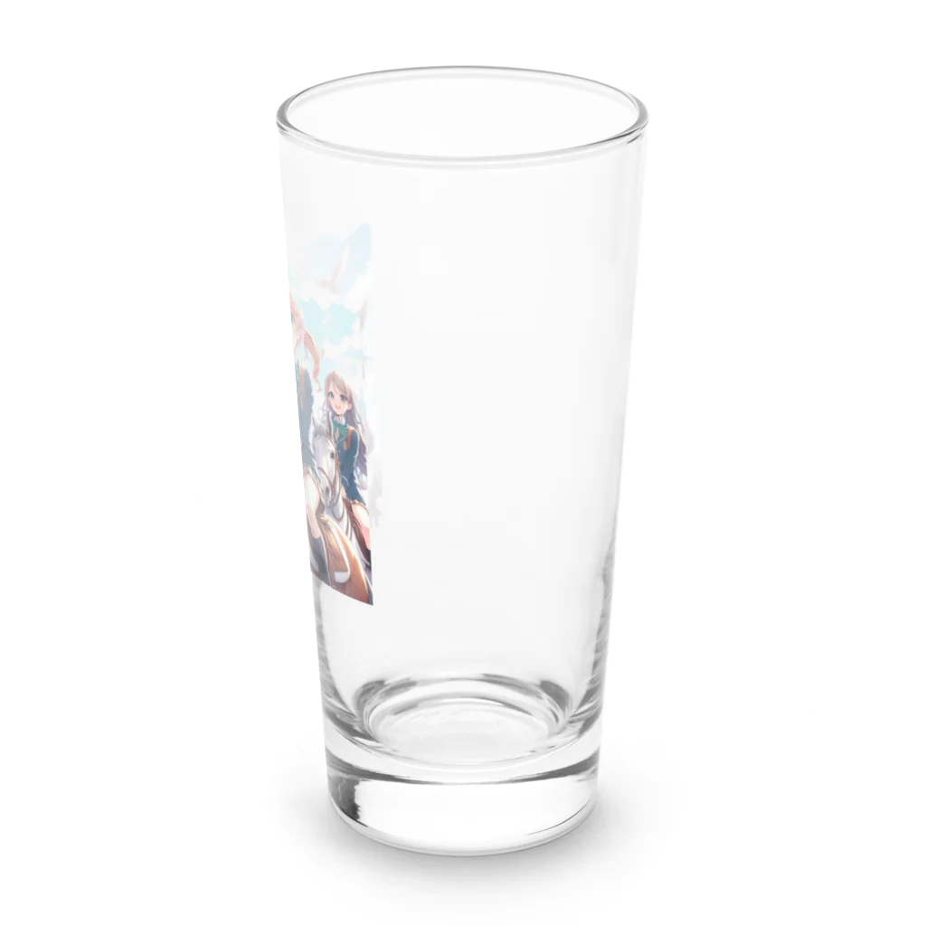 SWQAの馬で通学する仲間たち Long Sized Water Glass :right