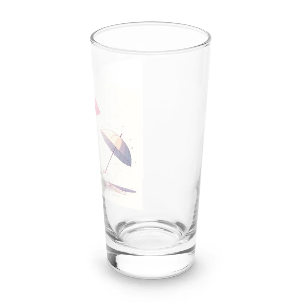 Shiro_kuroの雨で踊る傘 Long Sized Water Glass :right