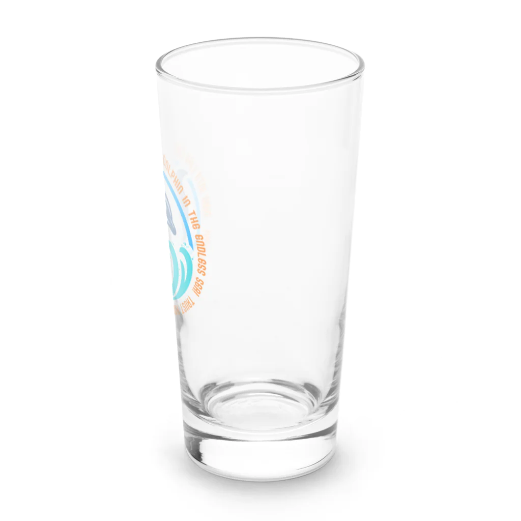 kazu_gの自由なイルカのように人生を泳ごう!心のままに Long Sized Water Glass :right