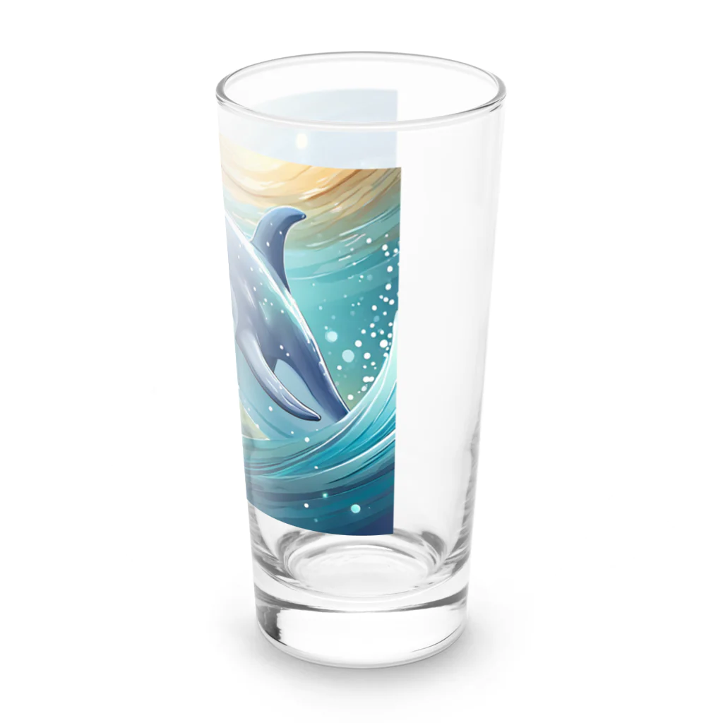 InkCraftsのかわいいイルカ Long Sized Water Glass :right