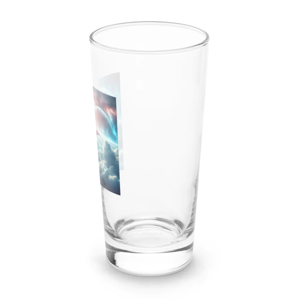 Mangetu2024の宇宙海（イルカ） Long Sized Water Glass :right