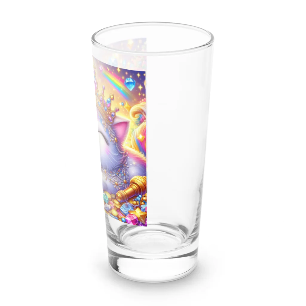 momoart8888の笑いが止まらない猫ちゃん🐈🩷 Long Sized Water Glass :right