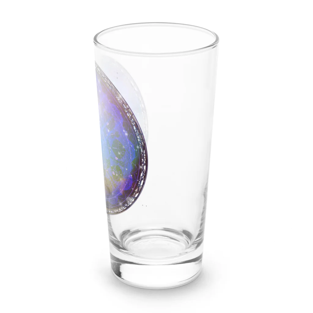 💖宇宙整体♪🌈♪こころからだチャンネル♪💖の宇宙曼荼羅　cakra version Long Sized Water Glass :right