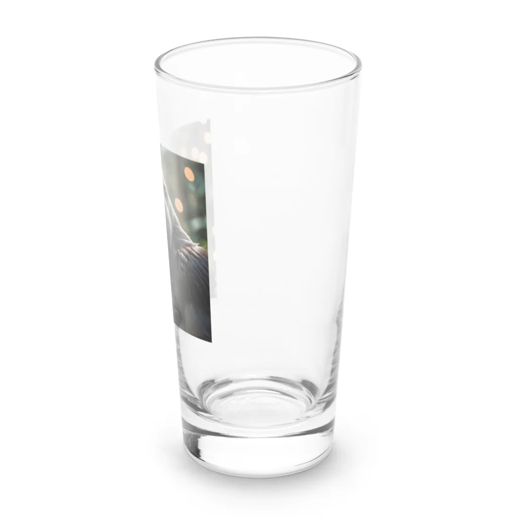 sunday_sataurday_freedayの喜んでいるゴリラ Long Sized Water Glass :right