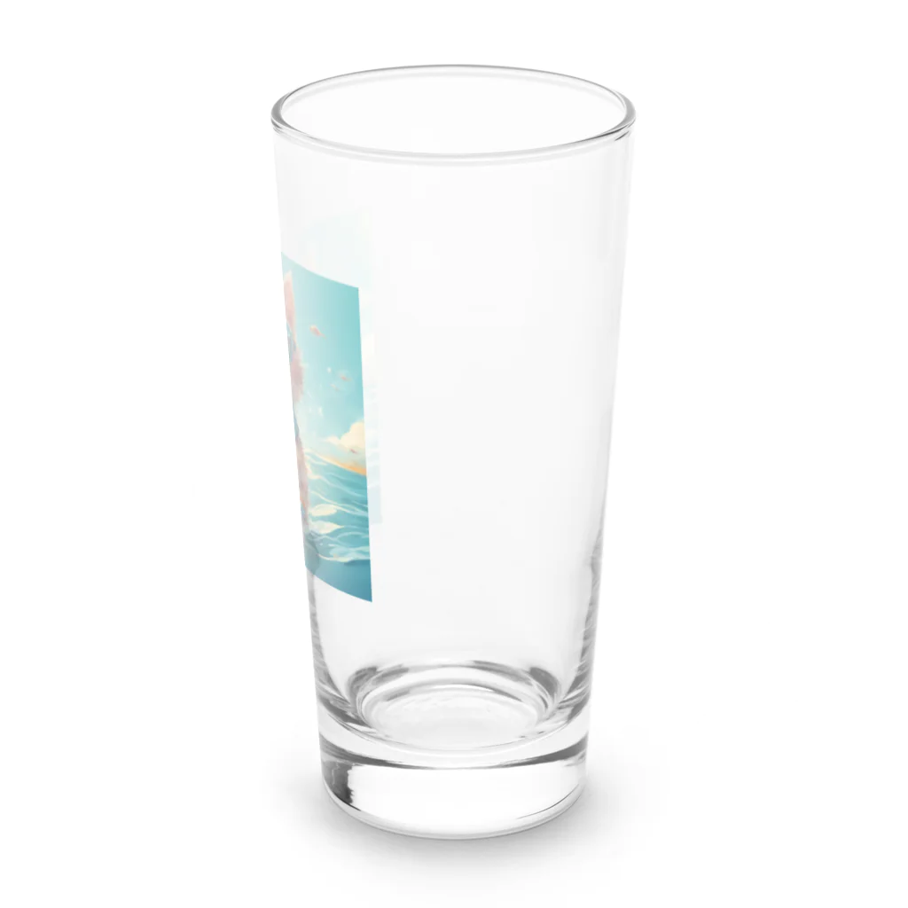 Ojisanlifeの海の子猫 Long Sized Water Glass :right