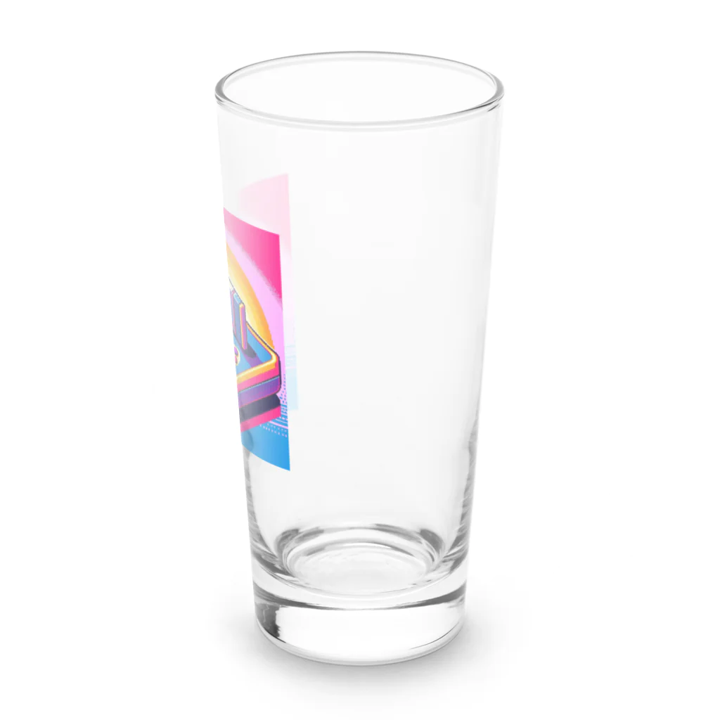 ドット職人のピクセルアート　レトロゲーム Long Sized Water Glass :right