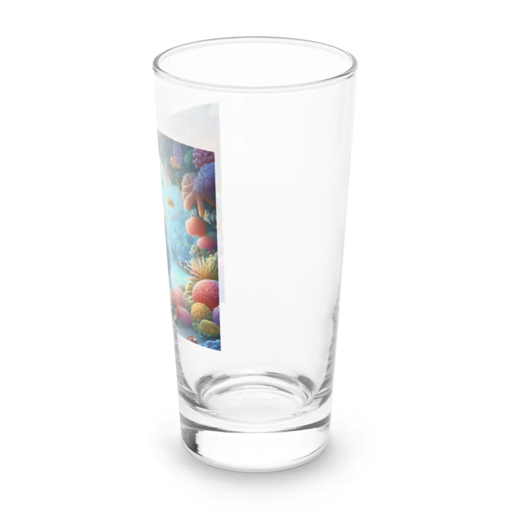 ことぶき　358の珊瑚に癒される猫 Long Sized Water Glass :right