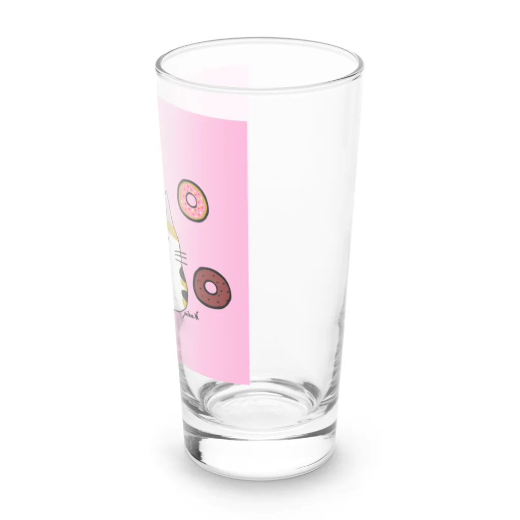 MIe-styleのドーナツみぃにゃんピンク Long Sized Water Glass :right