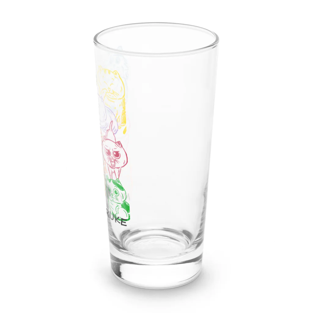 にゃんまるけのカラフルまるけ Long Sized Water Glass :right