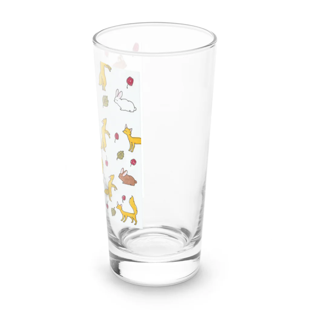 maru-marumochiの森の動物柄 Long Sized Water Glass :right