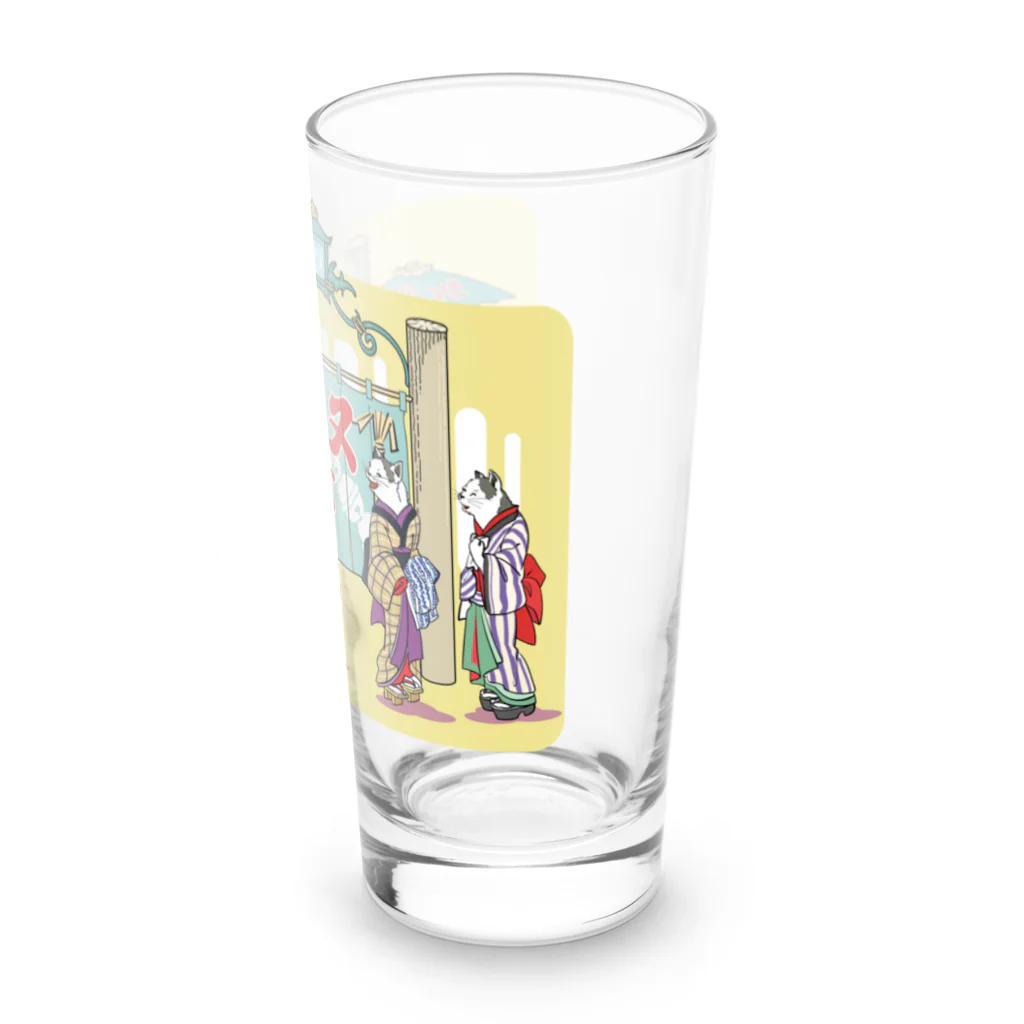 freehandの浮世絵猫のお風呂屋さん Long Sized Water Glass :right