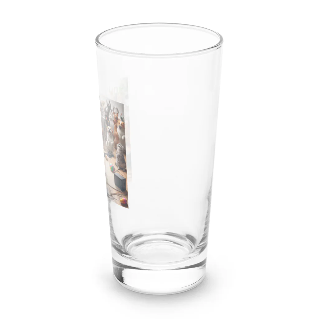モンピパラダイスの俺ってサイコー😃⤴️⤴️ Long Sized Water Glass :right