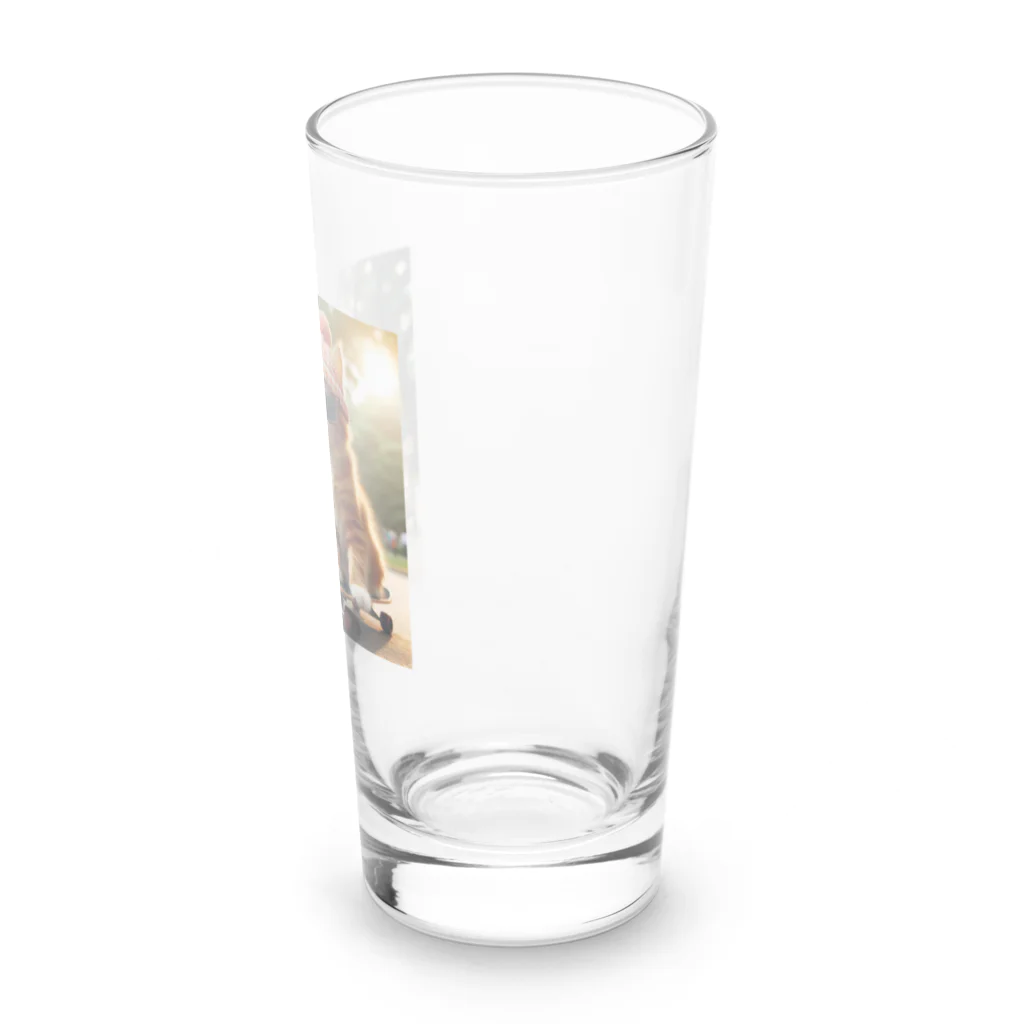 モンピパラダイスのイケテルにゃん‼️ Long Sized Water Glass :right