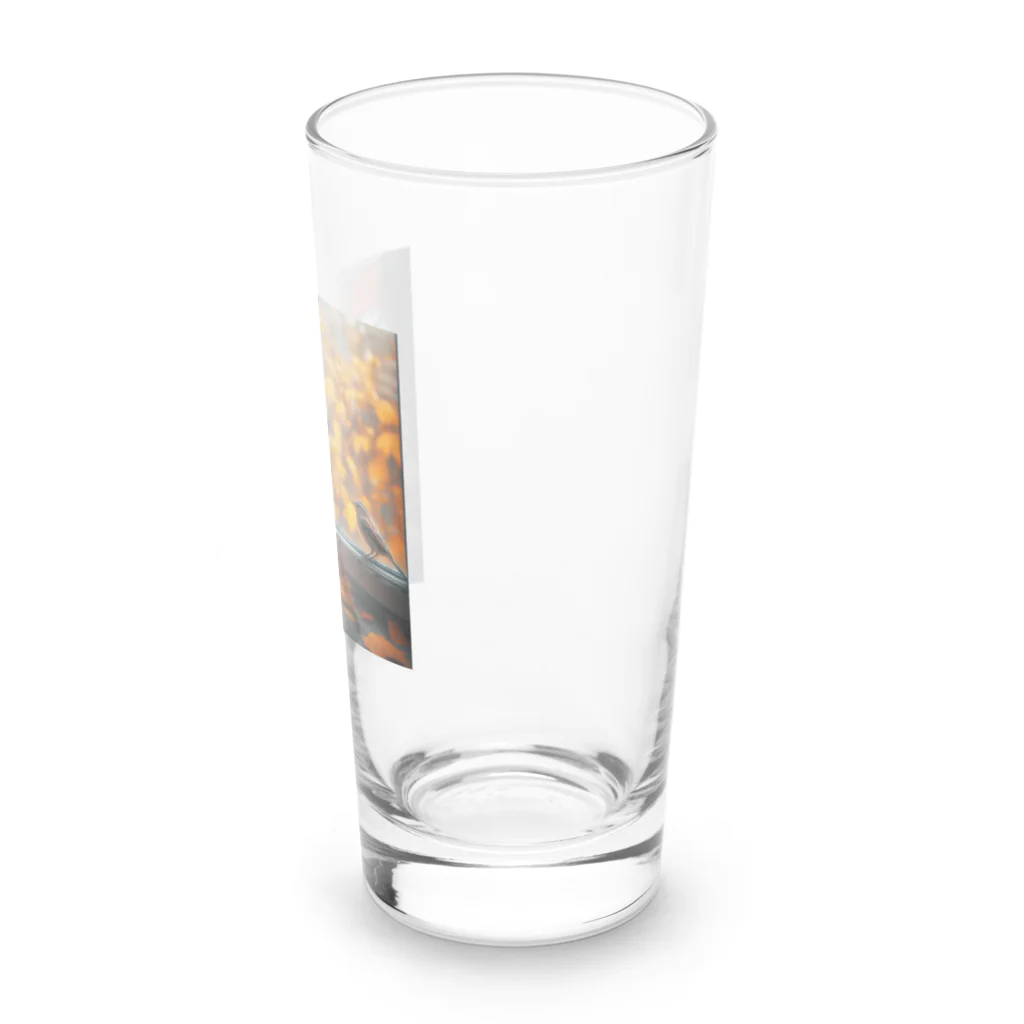 cazlandの未来を見つめる哀愁CAT Long Sized Water Glass :right