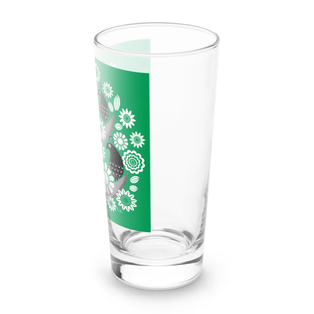 echicaのGreen Tree Black Bird Long Sized Water Glass :right