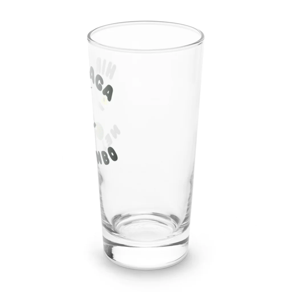 Astrio SUZURI店のヒレナガネジリンボウ　黒文字 Long Sized Water Glass :right