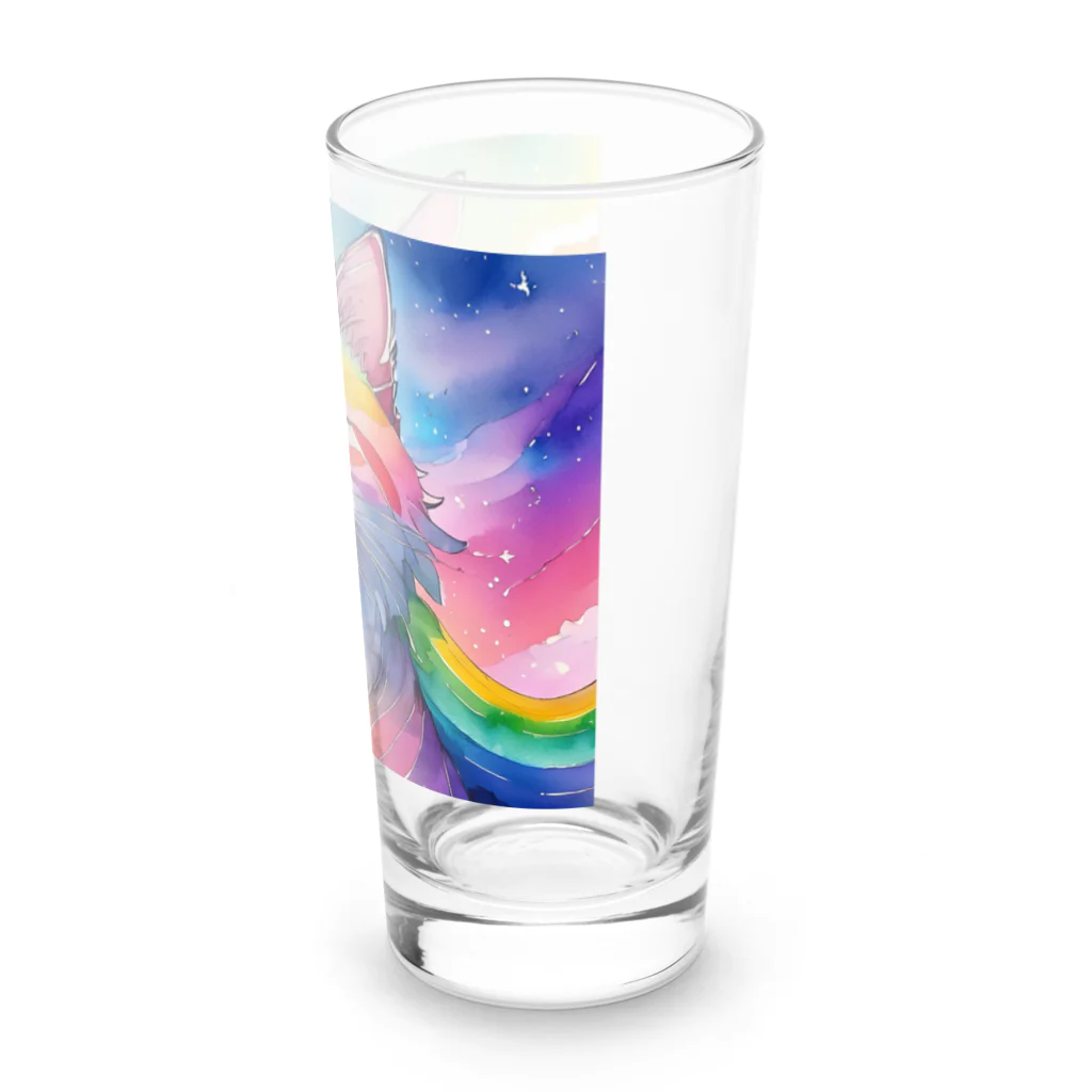 山田綾の虹色ネコちゃん Long Sized Water Glass :right
