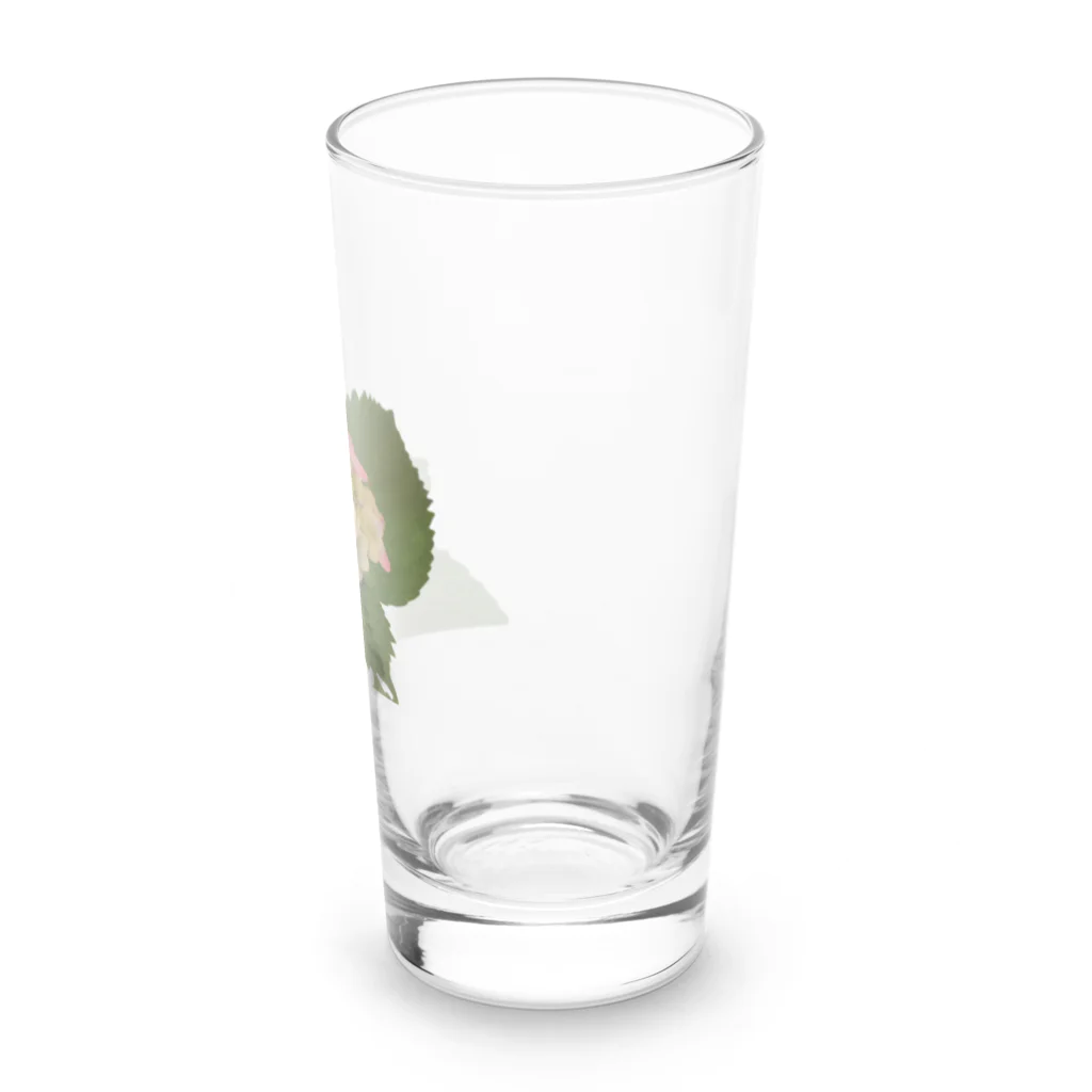 ひよこの水浴びのあの日の紫陽花 Long Sized Water Glass :right