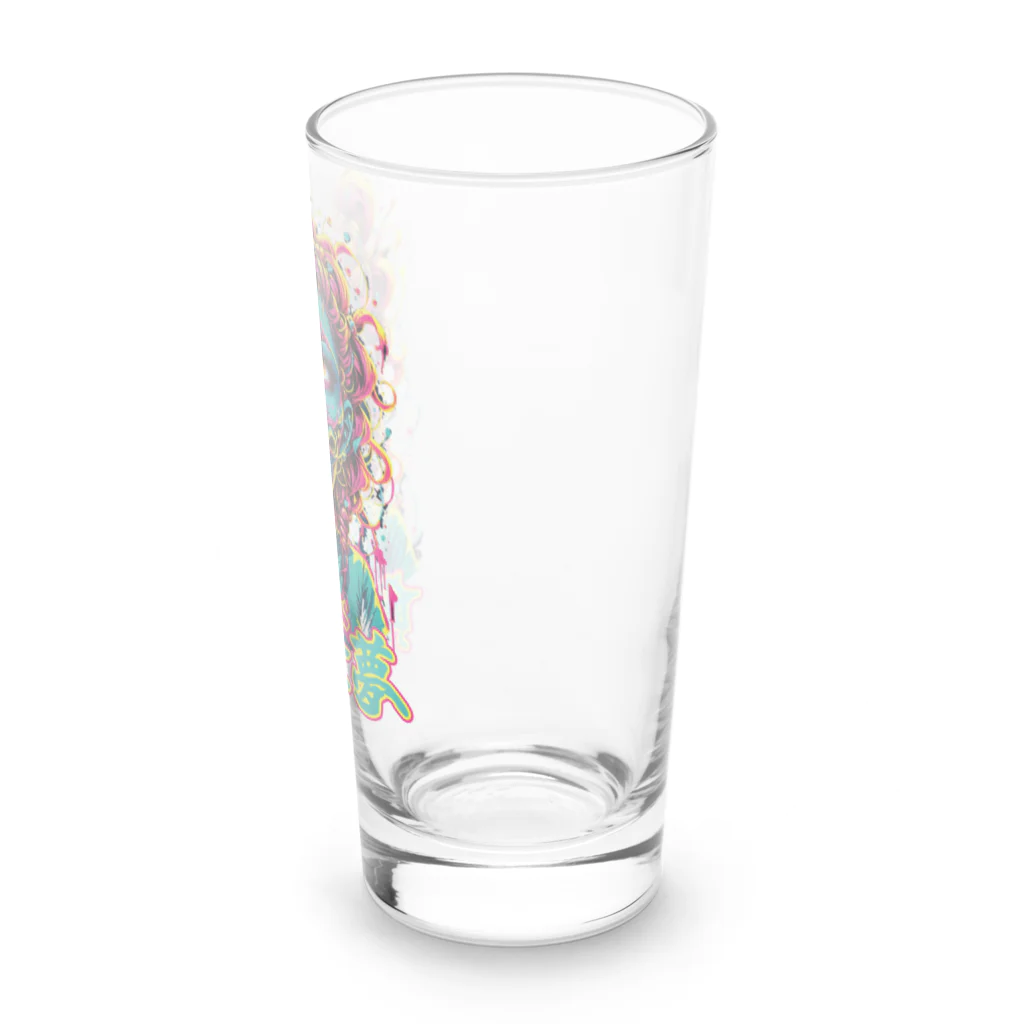 NeuralWearDesignsのNeon Nightmare: A Colorful Horror Experience Long Sized Water Glass :right