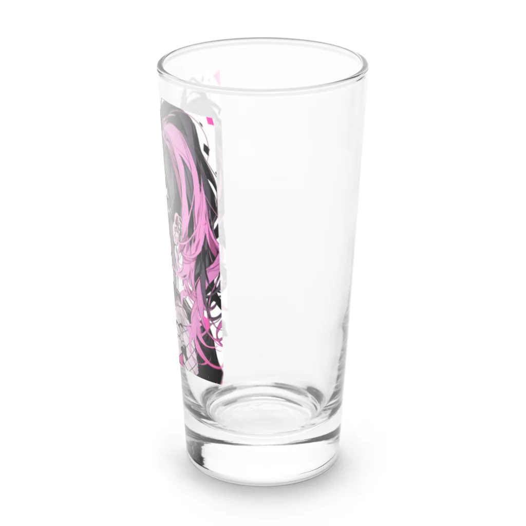 ぴよ♡のピンク髪女の子 Long Sized Water Glass :right