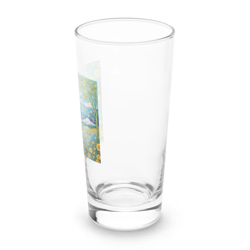 Yumintjの向日葵の中にネコ Long Sized Water Glass :right