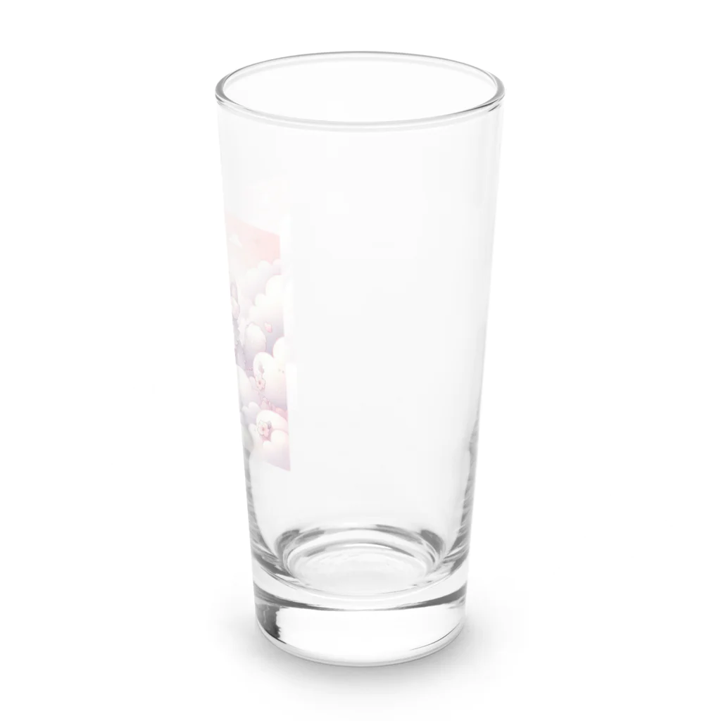 Snow-peaceの「雲の中のふわふわ子猫」 Long Sized Water Glass :right