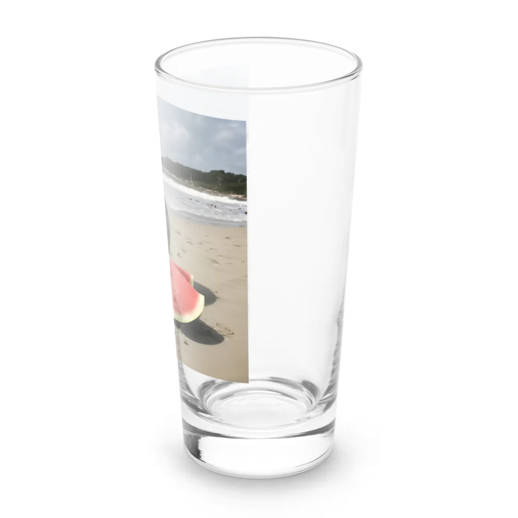 はちみつあめの浜辺のスイカ Long Sized Water Glass :right