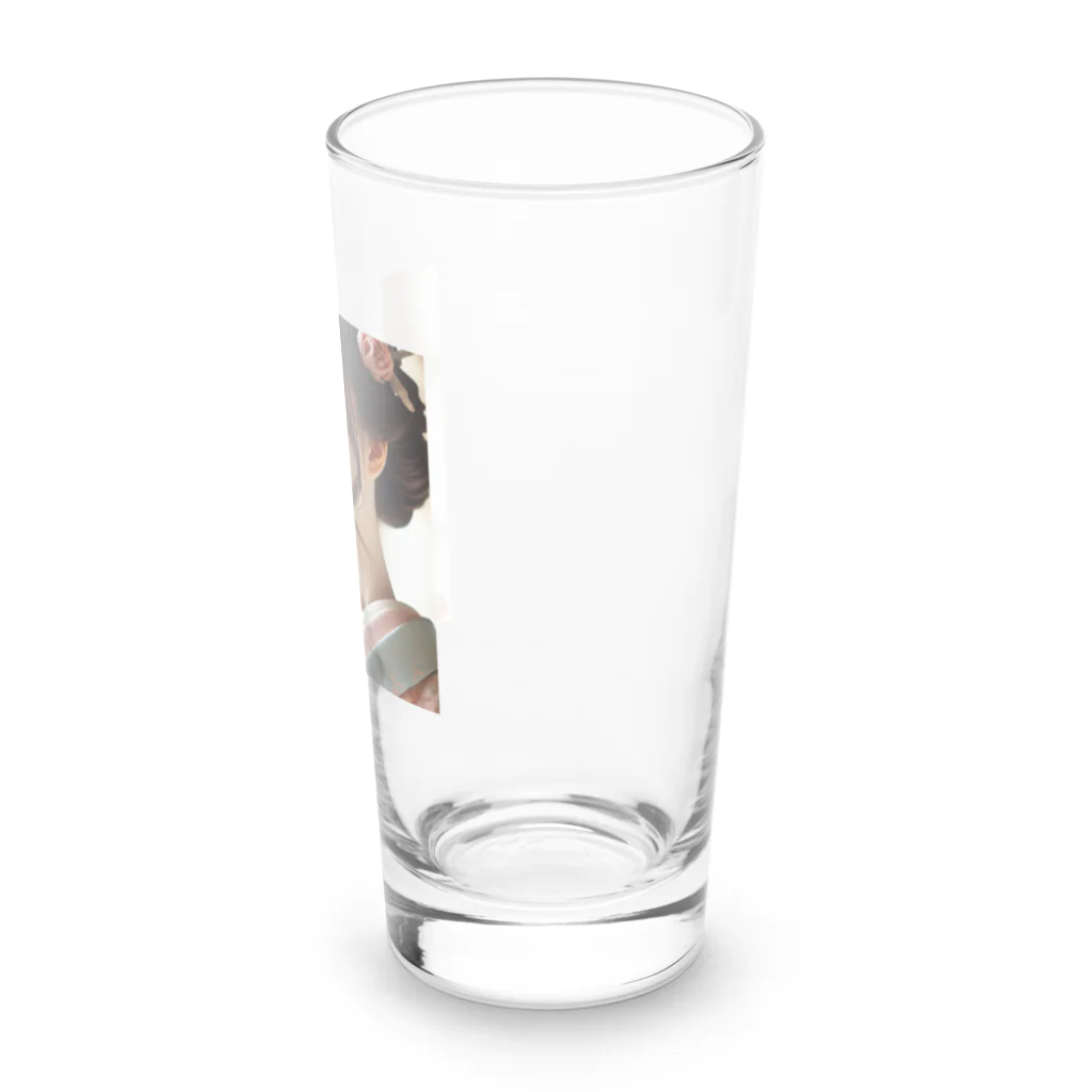 inuneko2004の優美な伝統美：キス顔の和装美人 Long Sized Water Glass :right