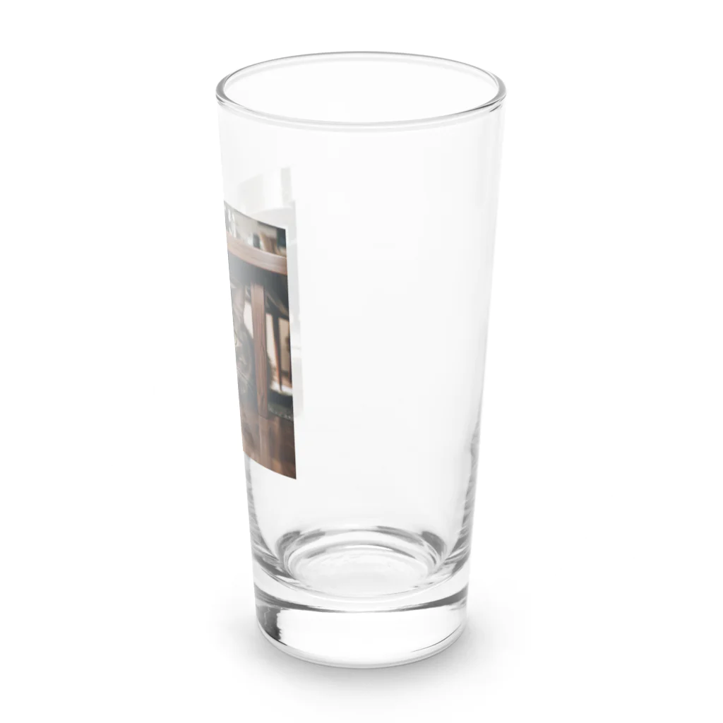 zigerparkの隠れる猫 Long Sized Water Glass :right