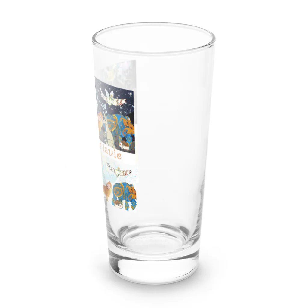 Kazusanの動物たちの行進「Marche pour la vie」バージョン Long Sized Water Glass :right